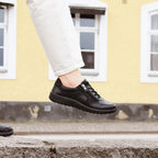 Minfot Way Sneaker Bred Stretch Zip Svart