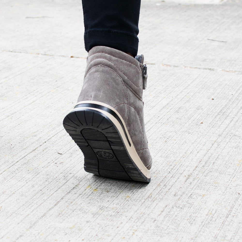 Minfot Luna Hög Sneaker Dam Mocka Taupe