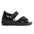 Minfot Sandal Komfort Mia med Hälkappa Nubuck Svart