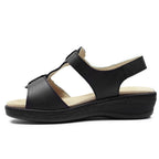 Suave Extra Bred Sandal Skinn Marilyn Svart