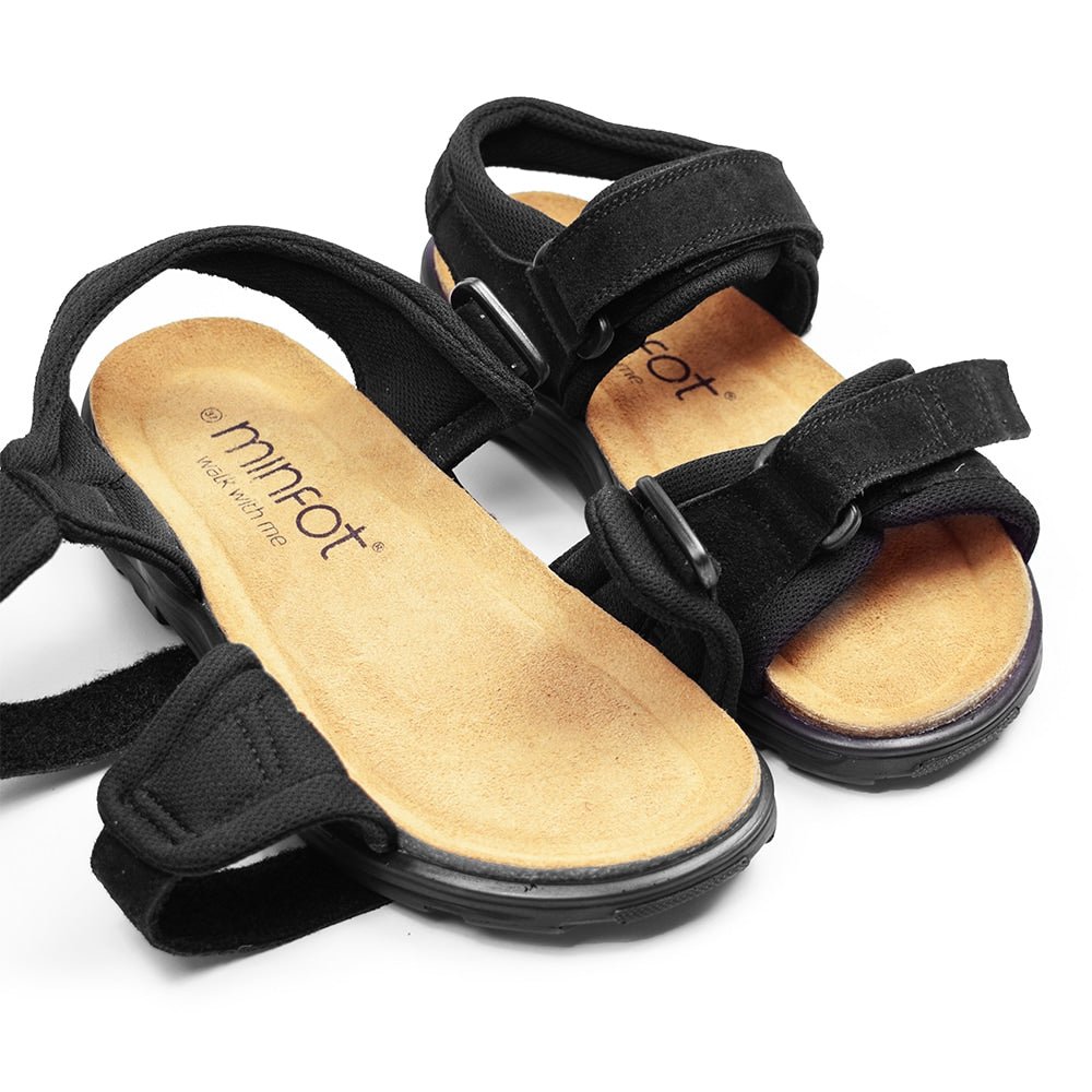 Produktbild 6 - Minfot Sandaler Flex Svart Mocka
