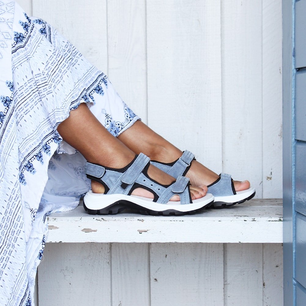 Produktbild 11 - Minfot Sandaler Sandhamn Dam Mocka Duvblå