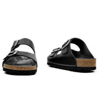 Minfot Uni Bred Biosandal Skinn Svart