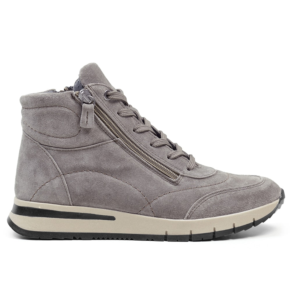 Minfot Luna Hög Sneaker Mocka Taupe