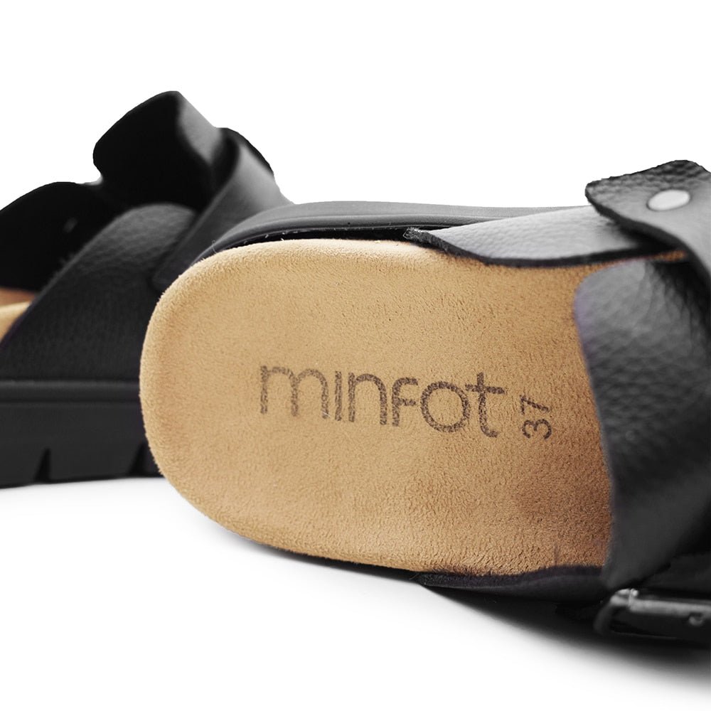 Minfot Mjuk Toffel Soft Svart Skinn