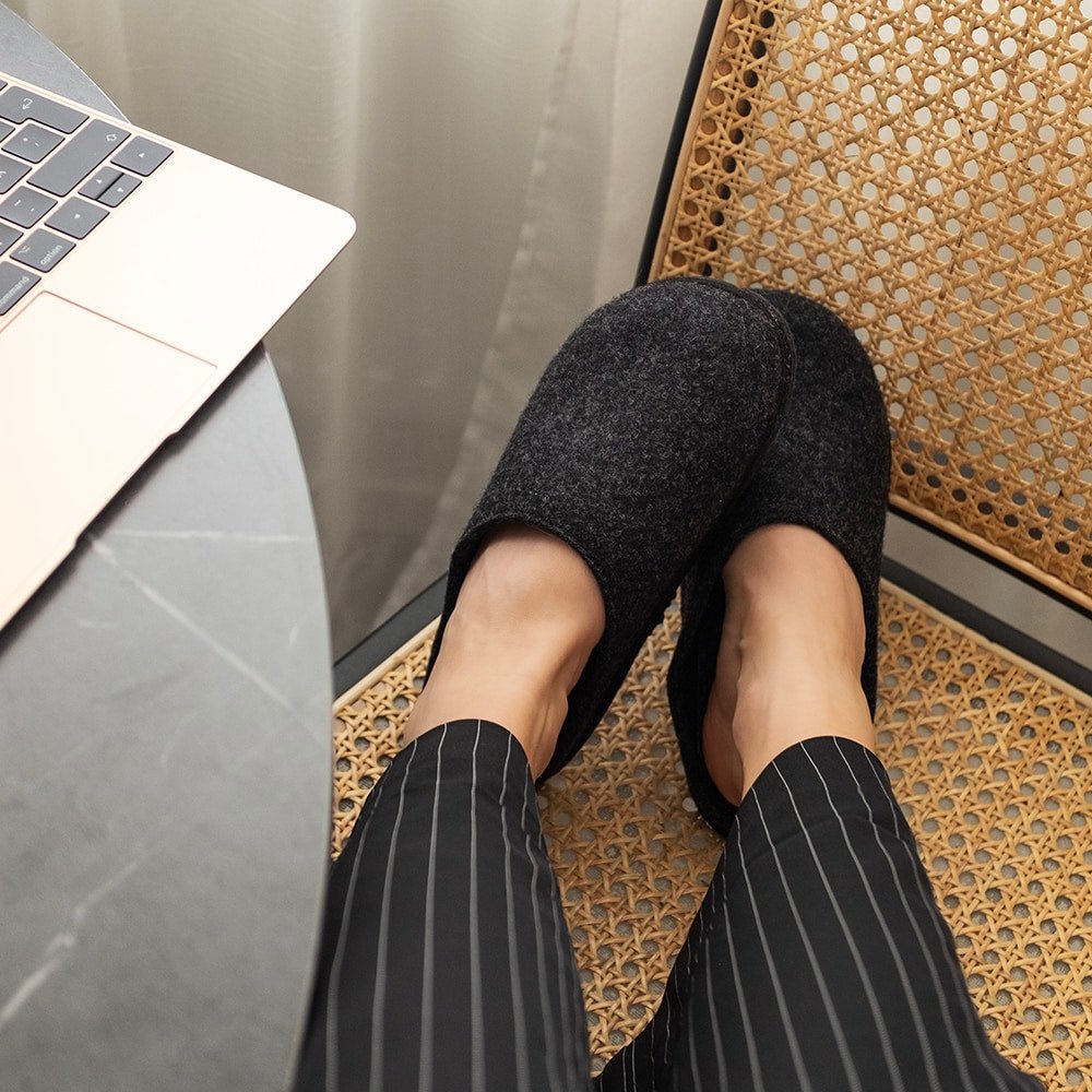 Produktbild 2 - Minfot Tofflor Slip-on Viken Ull Antracit