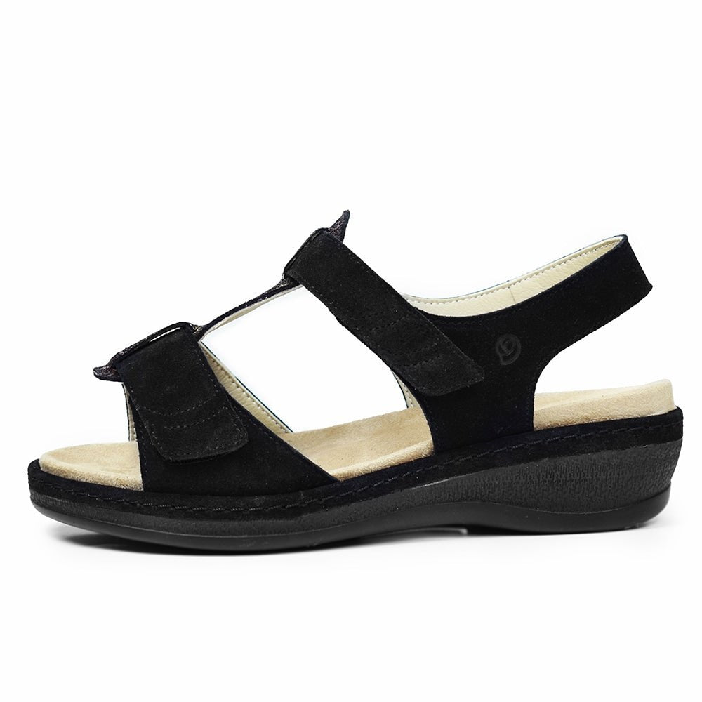 Suave Extra Bred Sandal Black Tenn