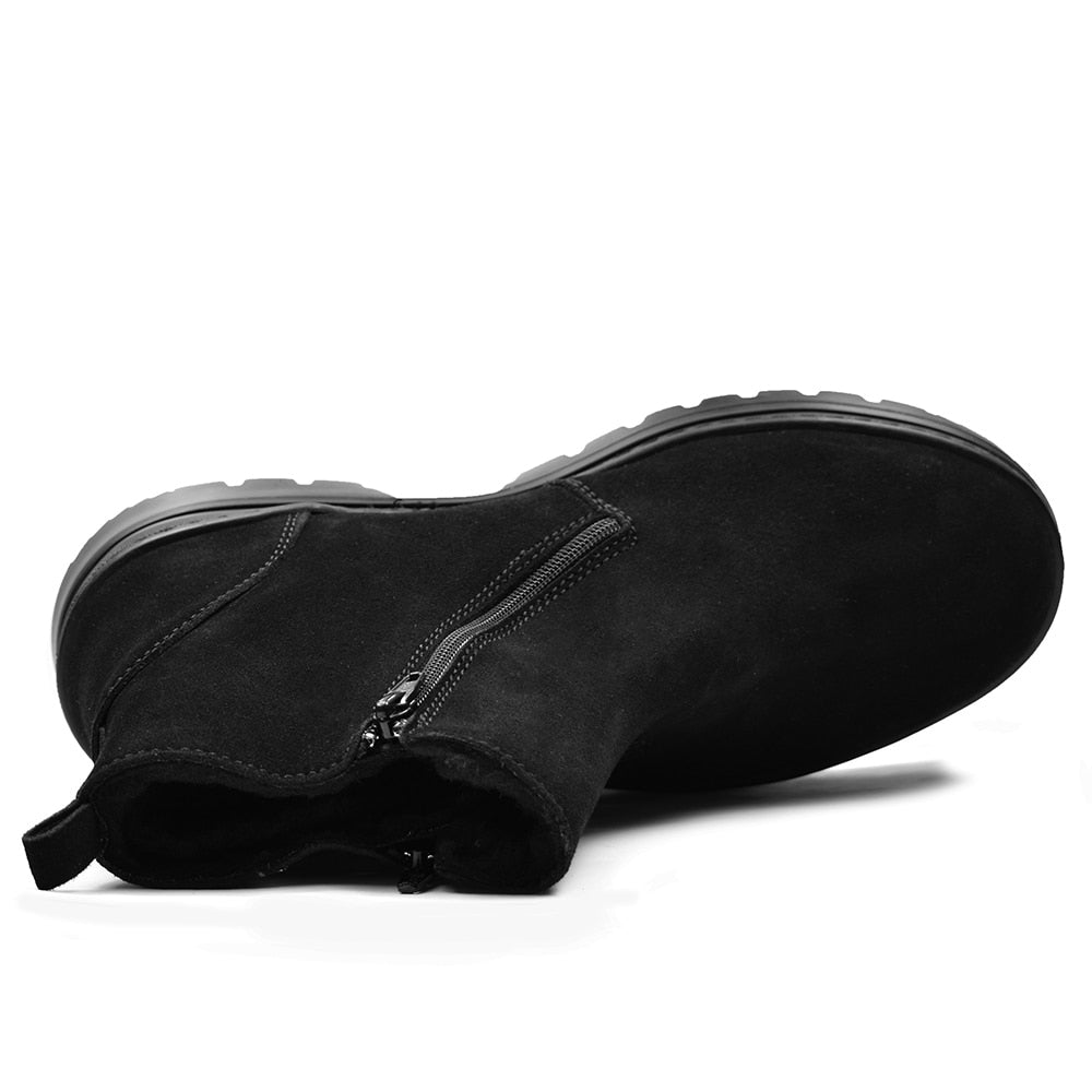 Minfot Dubbskor Kalix Mocka Ull Svart