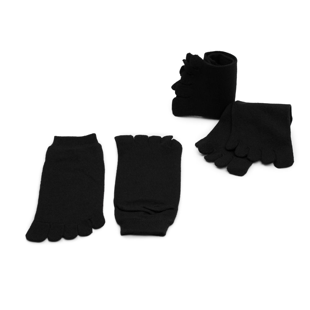 Minfot Tåstrumpor Sport Svart 3-pack