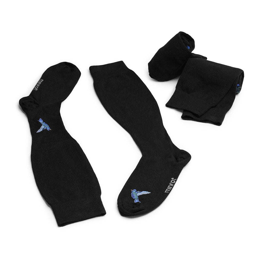 Produktbild 12 - Minfot Flawless Stödstrumpor Eco Bomull Summernight Svart 3-pack