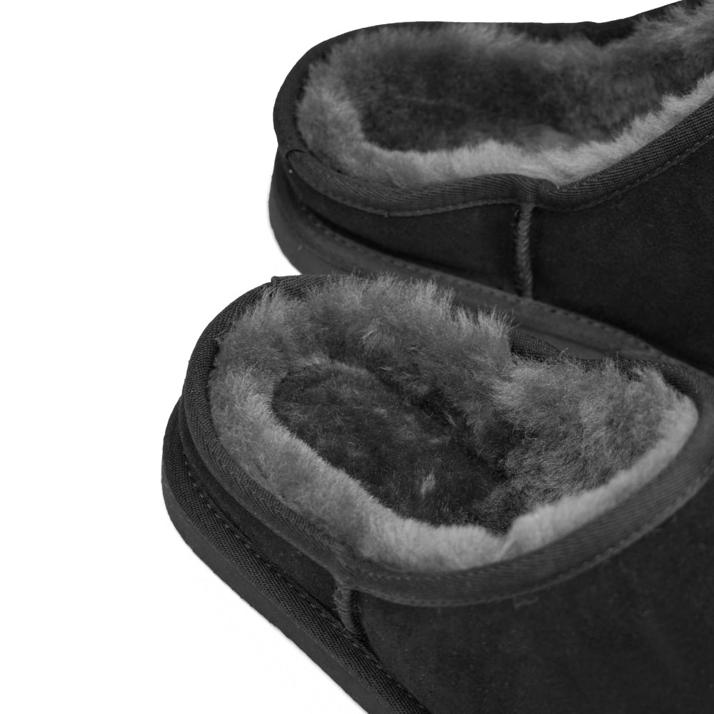 Minfot Fårskinnstofflor Vejle med sula Svart