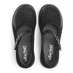 New Feet Hanne Extra Breda Skor Ballerina Stretch Dam Svart