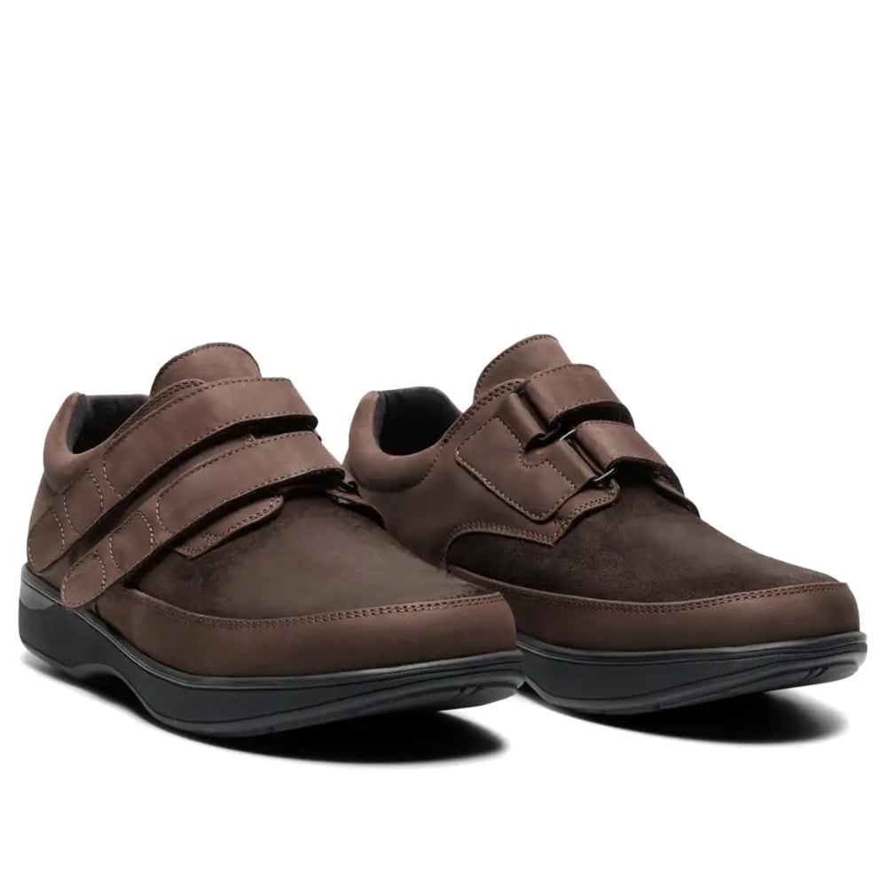 New Feet Malte Extra Breda Skor Orthostretch Kardborre Brun