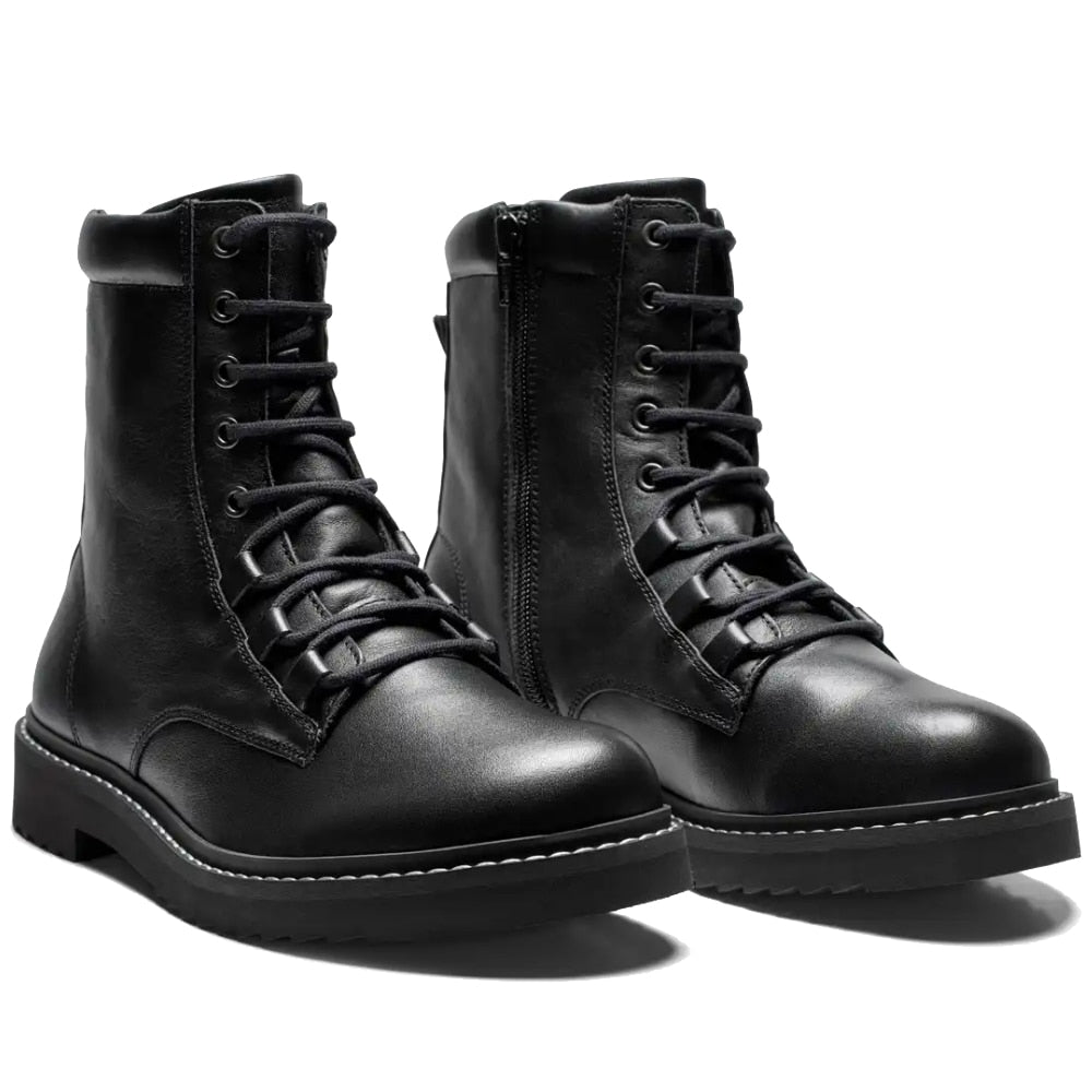 New Feet Mary Boots Snörning Dragkedja Svart