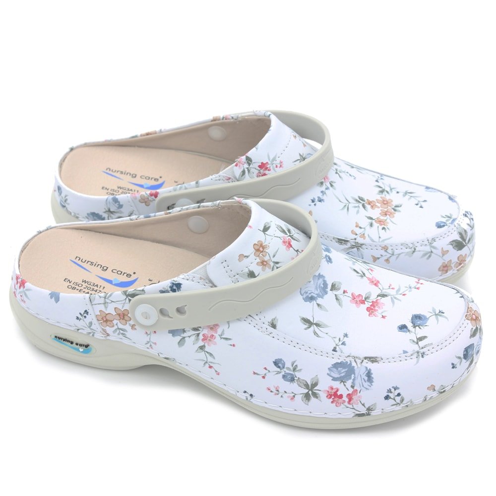 Nursing Care Paris Arbetssko WashGo Tvättbar Flower