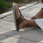 Minfot Noa Tåsandaler Läder Primo Soft Mörkbrun