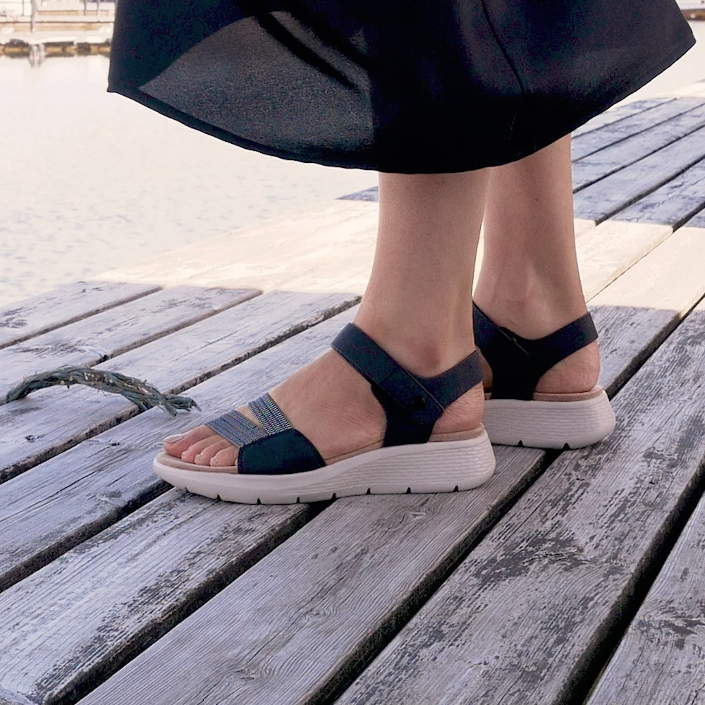 Minfot Cloudlite Eve Sandaler Dam Svart
