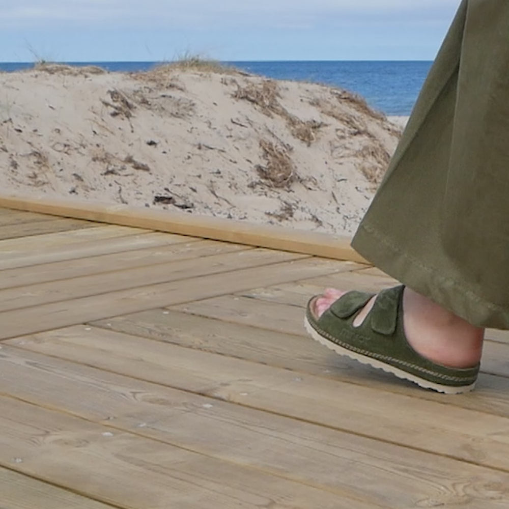 Minfot Luma Sandaler Kardborre Mocka Grön