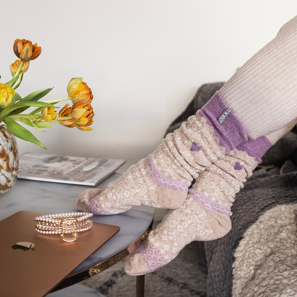 Minfot Ullstrumpor Kärlek 2-pack