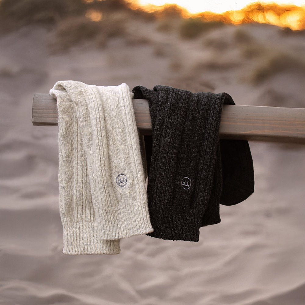 Produktbild 3 - raggsockar-ull-svart-gra-minfot-dune