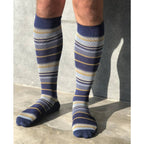 SupCare Stödstrumpor Bambu Stripes Marine 1-pack