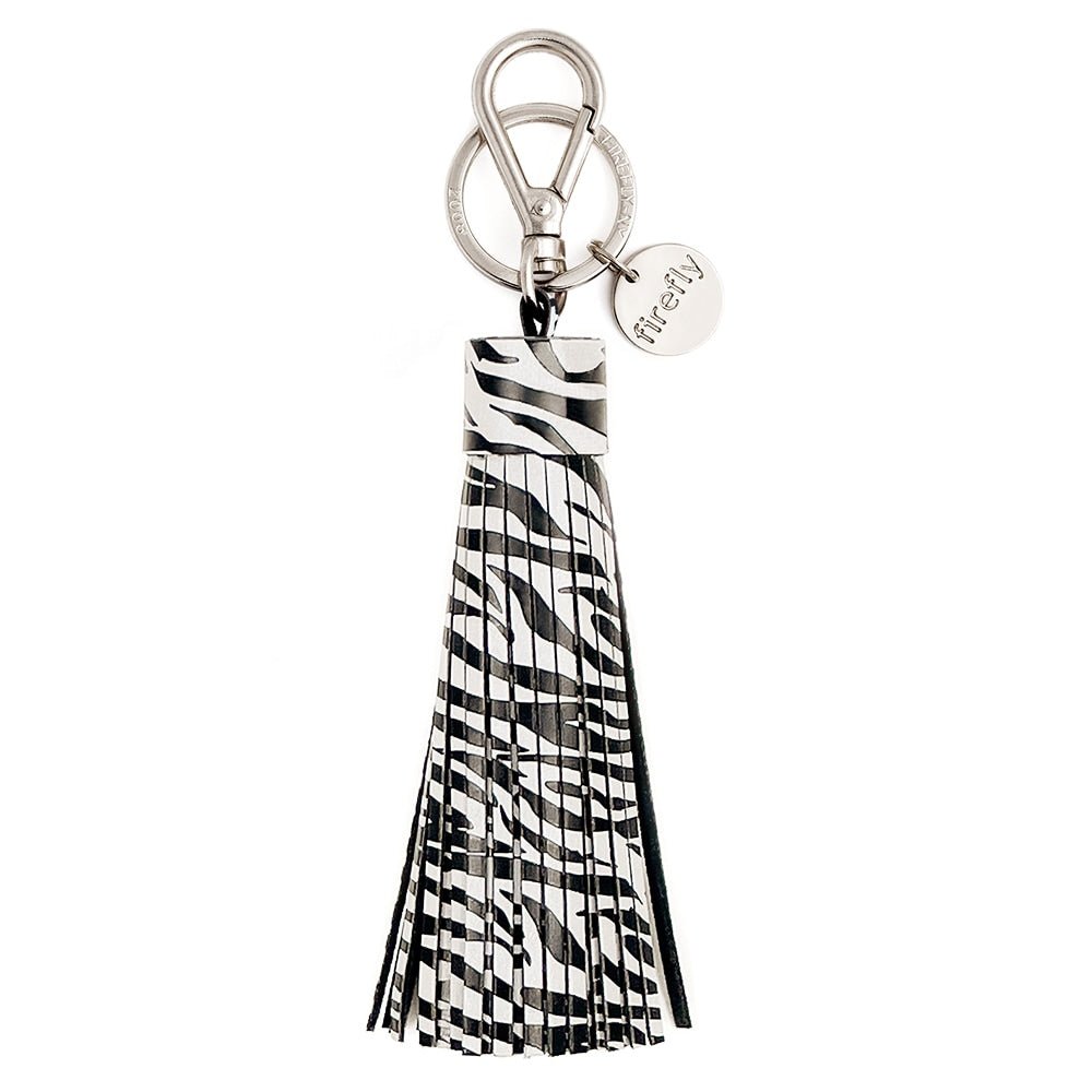 Firefly Reflex Soft Tassel Reflector Zebra Print