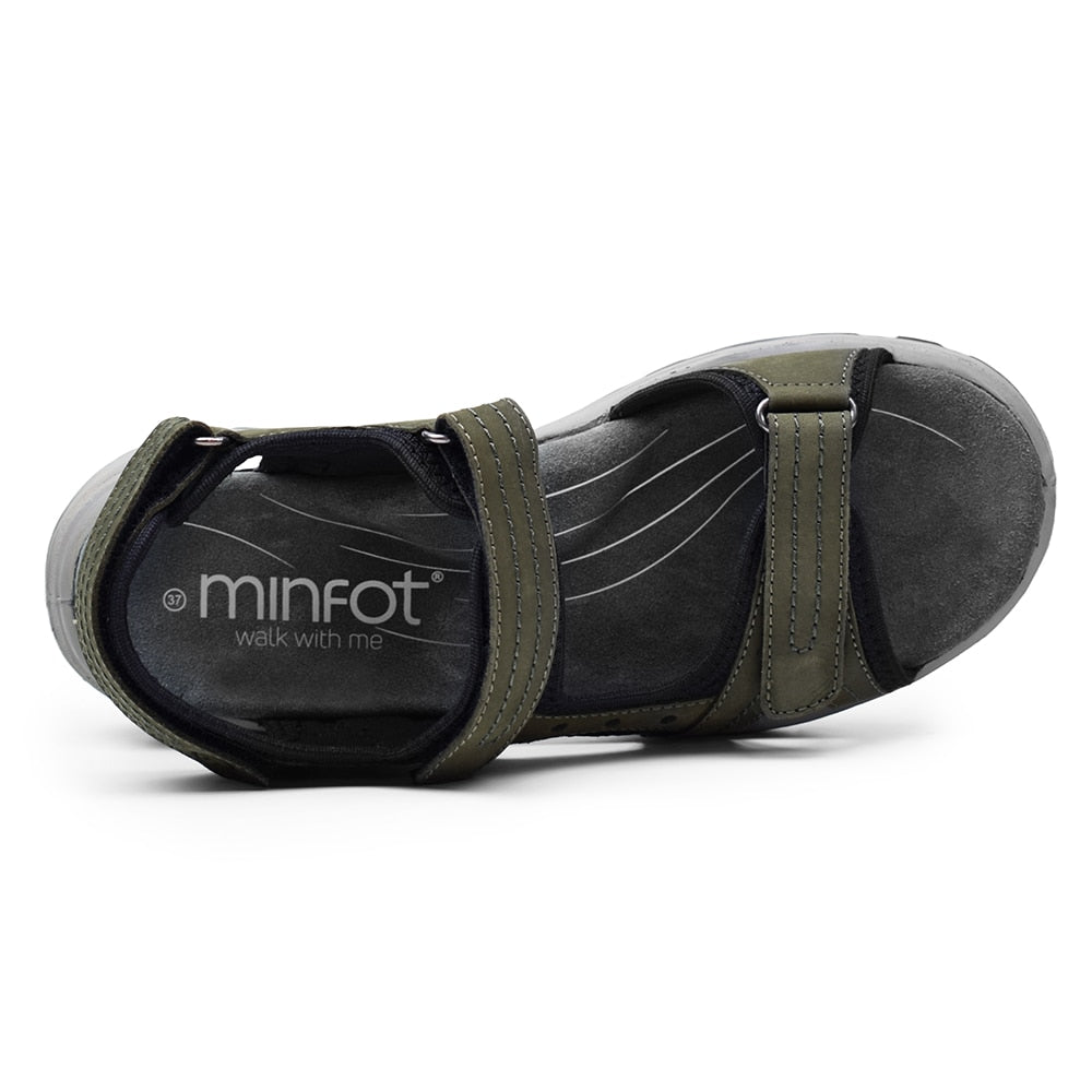 Minfot Sandaler Sandhamn Dam Nubuck Olivgrön