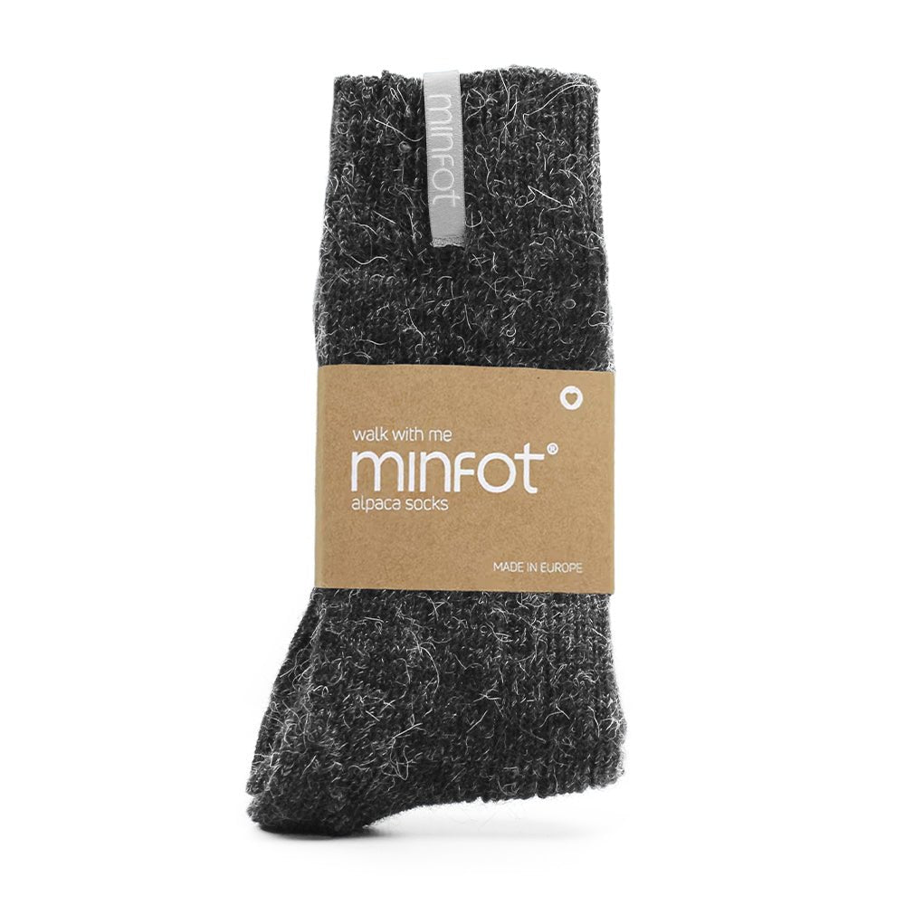Minfot Raggsockor Alpacka Antracit 1-pack