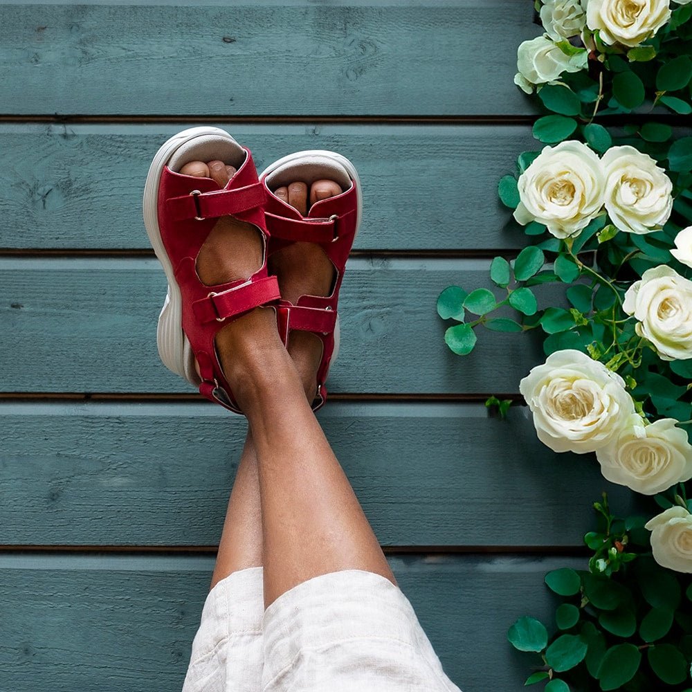 Minfot Sunny Sandaler Dam Mocka Röd