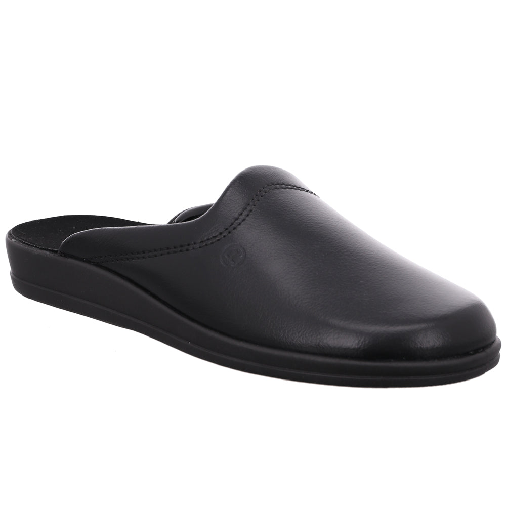 Rohde Herrtofflor Läder Svart Slip-on