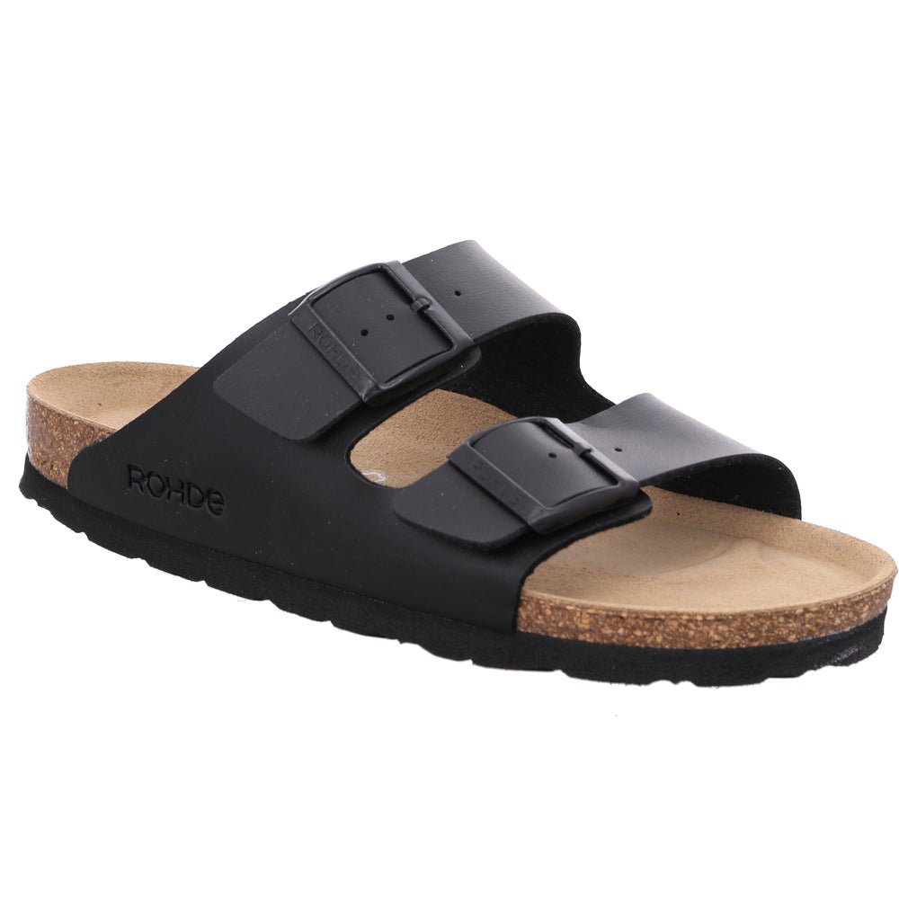 rohde-svarta-sandaler-mjuk-fotbadd-kork-dam