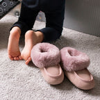 Minfot Fårskinnstofflor Barn Hven Rosa