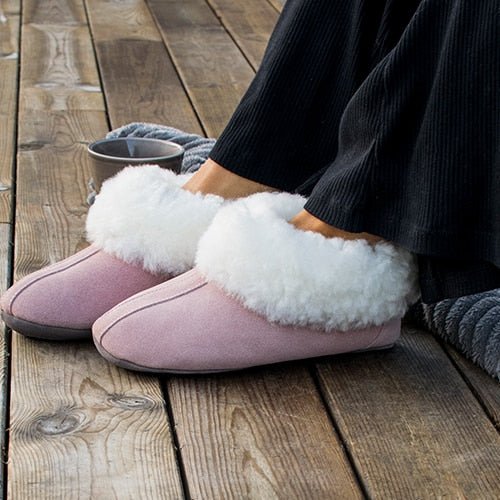 Minfot Fårskinnstofflor Soft Cosy Rose