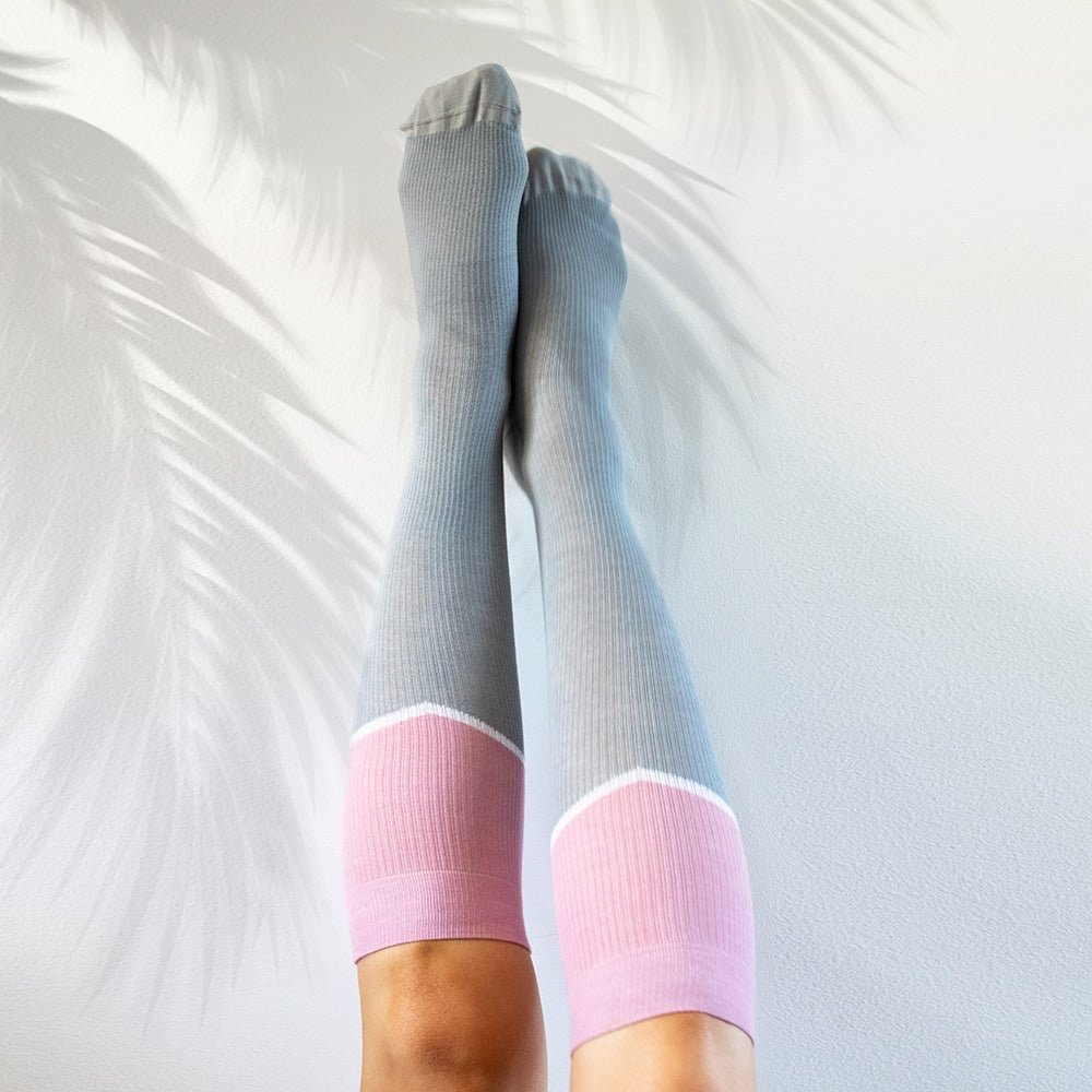 Produktbild 3 - rosa-graa-stodstrumpor--Minfot-Rosalin-5-pack