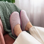 Minfot Tofflor Slip-on Viken Ull Rosa