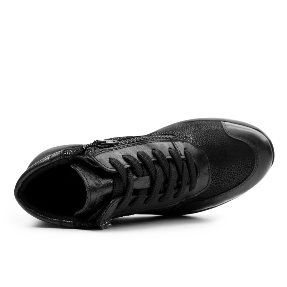Produktbild 6 - Minfot Way Hög Sneaker Bred Stretch Svart