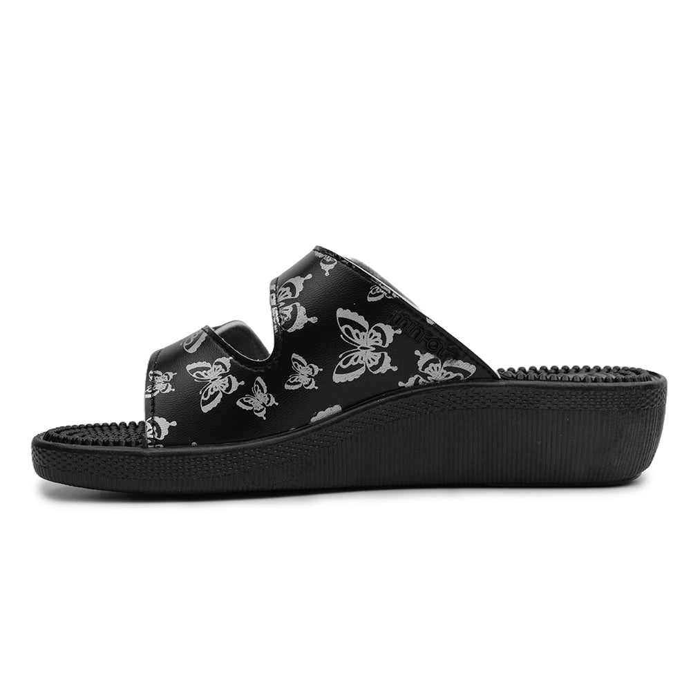 Minfot Massage Sandaler Fjäril Svart