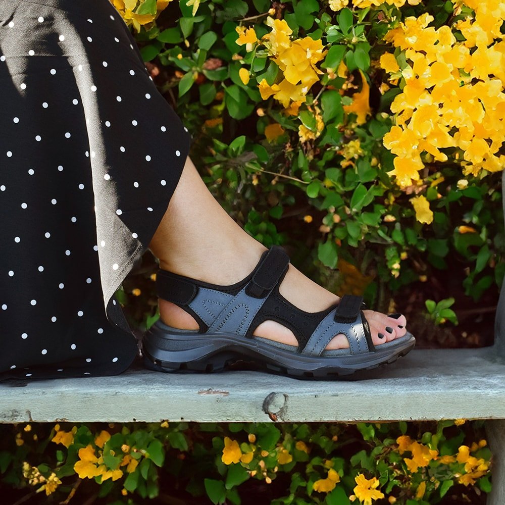 Minfot Sandaler Sandhamn Dam Nubuck Black Grey