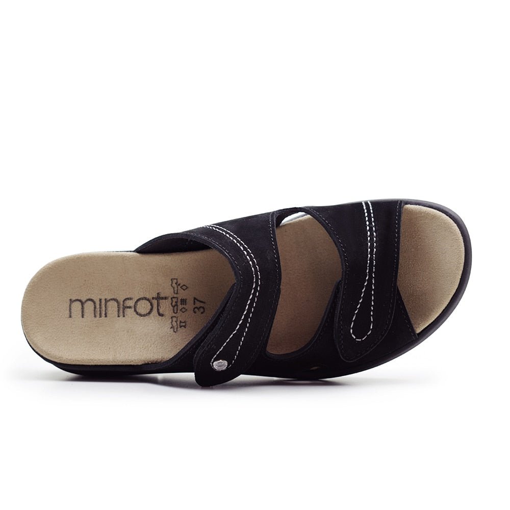 Minfot Sandal Komfort Maira Nubuck Svart