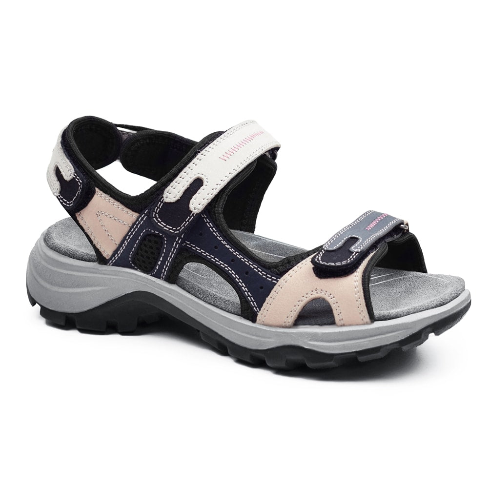 Minfot Sandaler Sandhamn Dam Nubuck Navy Pink