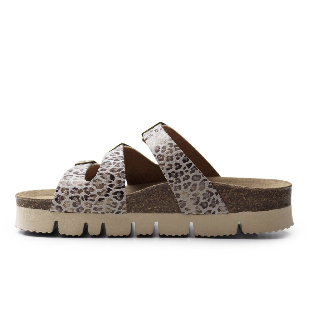 Minfot Upstep Lux Sandaler Dam Leopard Beige