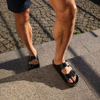 Minfot Uni Bred Biosandal Skinn Svart