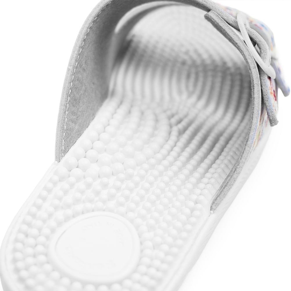 Minfot Massage Sandaler Blommig Vit