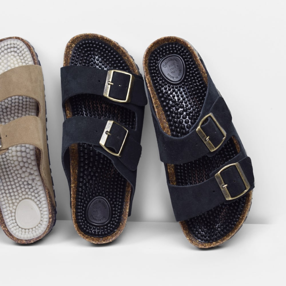 Minfot Massage Sandaler Bio Mocka Svart