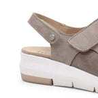 Minfot Sandal Komfort Bea Hälrem Stretch Mocka Beige