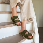 Minfot Luma Sandaler Kardborre Mocka Grön