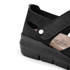 Minfot Sandal Komfort Mia med Hälkappa Nubuck Svart