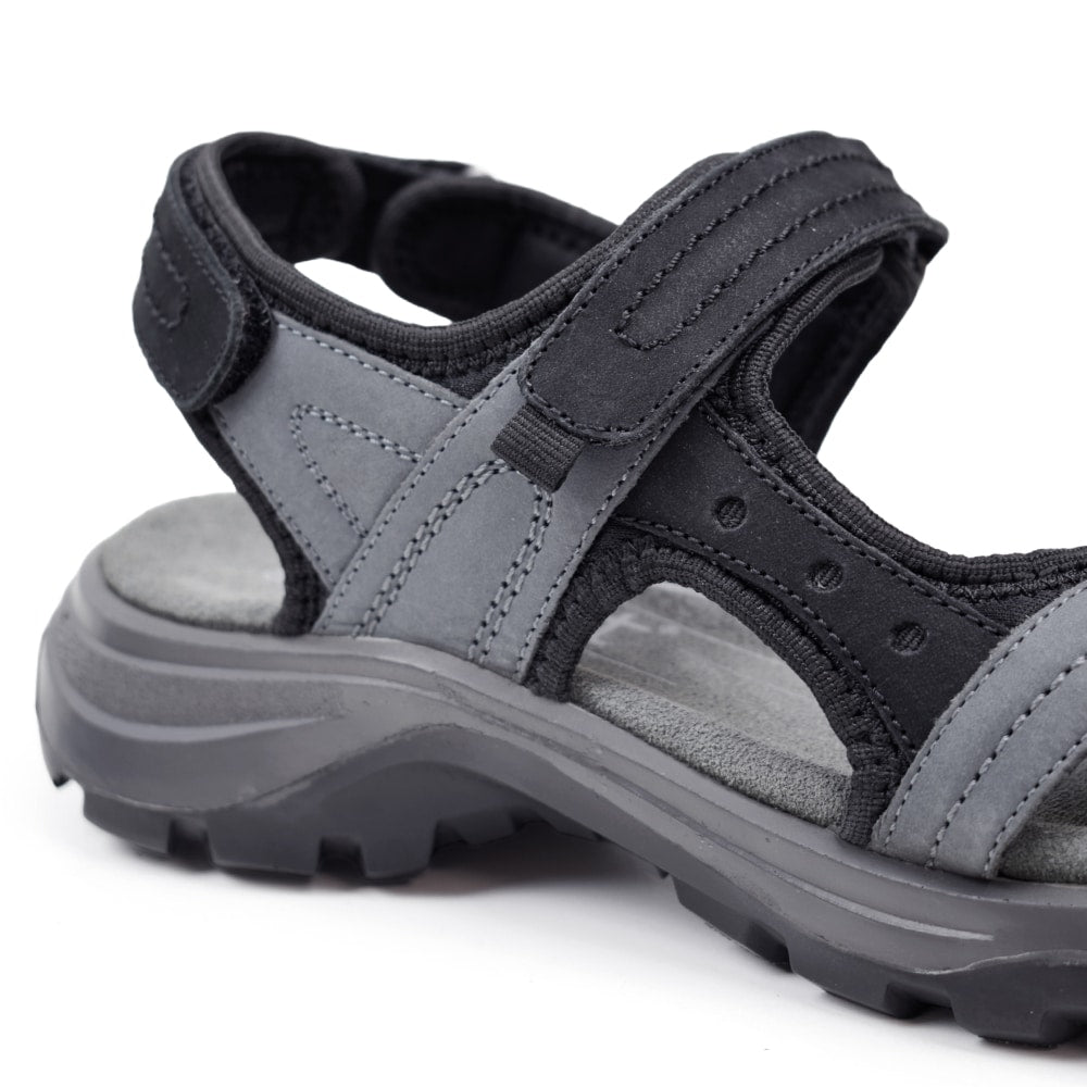 Minfot Sandaler Sandhamn Dam Nubuck Black Grey