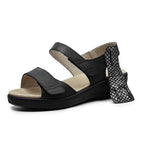 Suave Extra Bred Sandal Skinn Marilyn Svart