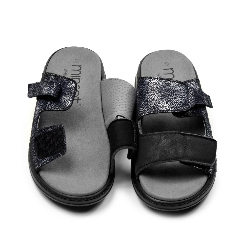 Minfot Sandaler Stretch Granit Svart